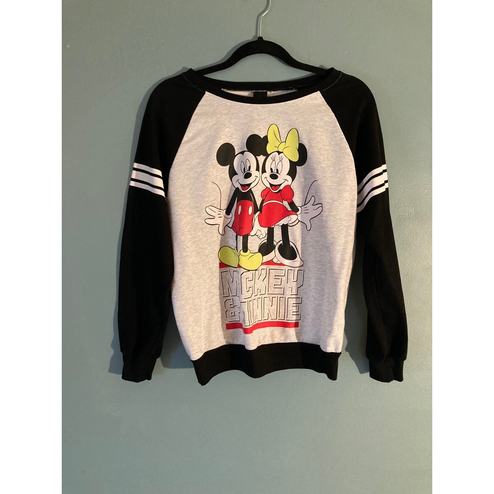 Disney Mickey & Minnie Mouse boat neck sweatshirt size large 11-13